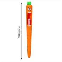 Screaming Carrot Gel Pen, Funny Creative Journaling Writing Pen, School Study Drawing Tool for Note Taking Stationery Supplies (as the picture,black)