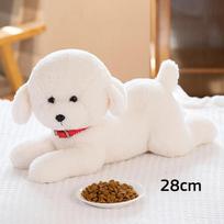 22/28/48CM Simulation Bichon Dog Frise Plush Toys Lovely Puppy Dolls Stuffed Soft Accompany Animal Birthday Xmas Gifts For Kids beige