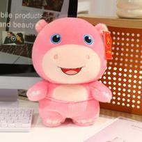 25cm Colorful Fluffy Baby Hippo Plush Toy with Underwear Cute Stuffed Animal River Hippo Soft Plushies Perfect Desk Buddy 25cm rožinė