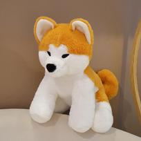 35/45cm Realistic Akita Dog Plush Toy Stuffed Lifelike Animal Plushie Akitas Doll Shiba Inu Pillow Sofa Cushion Kawaii Gift 35cm