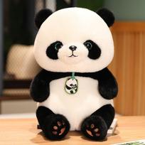Kawaii Simulation Cosplay Panda Dragon Bamboo Fruit Black And White Plush Dolls Decorate The Bedroom Fubao Sisters Plush Doll 20cm-25cm