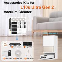 LITE-Replacement Kit(17PCS) For Dreame L10S Ultra Gen 2 Vacuum Cleaner- Main Brush, Side Brush, Hepa Filter, Mop Cloth, Dust Bag