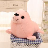 25CM Cute Baby Seal Plush Toy Small And Delicate Kawaii Super Soft Aquarium Souvenir Animal Children's Birthday Christmas Gift 25cm rožinė