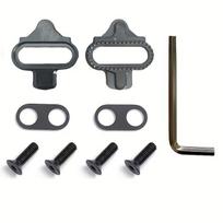 9PCS/set Mountain Bike Shoes Cleats Cleats Multi-Release Pedal Cycling Shoes Clips Set Bicycle Accessories
