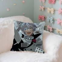 N-Nikolai Gogol B-Bungo Case Plush Fabric Soft Pillowcase Double Sided Print Cushion Cover Household Gifts Peach skin 18*18(CM)-1Pcs