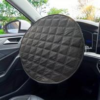2pcs Car Steering Wheel Sun Cover Heat Insulation Sunshade Protector Anti-glare High Temperature Resistant For Most Vehicles juoda