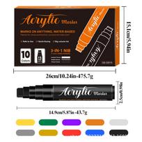 High-Capacity Acrylic Paint Markers 15mm New Vibrant Opaque Ink for Signs Posters Graffiti & Canvas Art