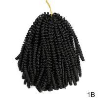 Spring Twist Hair Crochet Braid Curly Passion Bomb Twist Synthetic Hair Spring Curl (as the picture,8inch(20.32cm))
