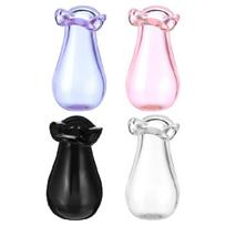 4Pieces Tiny Glass Vases Cats Whiskers Holder Mini Jars for Flowers for Adding Charm to Any Space 1
