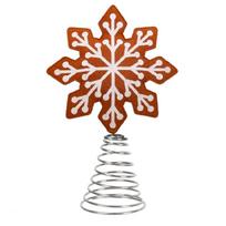 Festival Felt Snowflake/Star Christmas Tree Toppers Decoration Flexible Placement Holiday Decorating Ornament