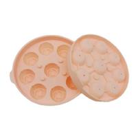 Silicone Ice Cubes Tray Easy to Release 3D Rose Ice Molds Peach Shape Ice Cubes Tray for Drinks rožinė