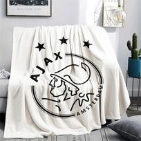 AFC Ajax Amsterdam logo Printed Flannel Blanket, soft throw for bedroom sofa, washable,soccer fan merchandise, great gift. 80cm x 120cm