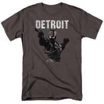 Robocop - Detroit - Adult Unisex Short Sleeve T-Shirt - Gray XL