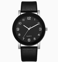Men's Casual Quartz Watch Alloy Case Black Couple One Size