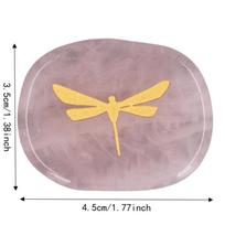 Gold Palm Stone Carved Dragonfly Balance Stone Relaxing Worry Stone  Home Office rožinė