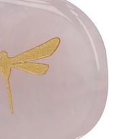 Carved Dragonfly Worry Stone Gold Balance Stone Relaxing Palm Stone  Home Office rožinė