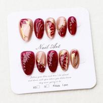 Luxurious Purple Butterfly Flash Wearable Nails - Detachable Eye-Catching 30-Piece Set