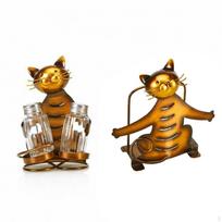 Cat Napkin Holder with Pepper shaker Body Practical Versatile Metal Tabletop Organizer