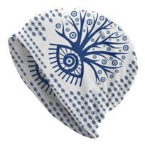 Greek Evil Eye Mati Mataki Matiasma Bonnet Femme Hip Hop Knitting Hat For Women Men Warm Winter Mystic Tree of Life Beanies Caps Knitted Hat