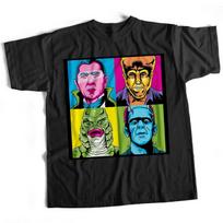 Būtybė Juodoji lagūna Drakula Frankenšteinas Siaubo Baisūs Retro Unisex Marškinėliai XXXXL blue