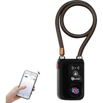 „Nulock“ beraktis „Bluetooth“ dviračio / motociklo / durų užraktas IP44, purslams atsparus dviračio užraktas, diržas 110 db žadintuvas, 0,39 colio skersmuo(2 pėdos)Pintas plienas 24 Inch Braided Steel