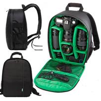 Digital Camera Backpack Waterproof Anti-theft Wear-resistant For Canon Sony Nikon žalia