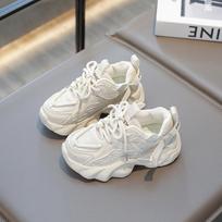 Fashion Lightweight Toddler Sneakers Kids 2024 Newly-released Arch Support Chunky Sneakers for Girls Little Boys Running Shoes 26 smėlis