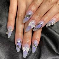 24 vienetai violetinės manikiūro plokštelės, žvaigždėta žvaigždėtą nešiojama nagų plokštelė, lankelis, Europos ir Amerikos dirbtinio nago plokštelė, nagų plokštelė, nagų lipdukas.