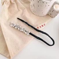 Korėjiečių plaukų suktukų aksesuarai, moteriški elegantiški perlų gėlių segtukai. 30cm