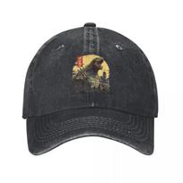 Godzilla Japanese Baseball Cap Banguota Kepuraitė Moterims Vyrams Apsauga Nuo Saulės Hip Hop Kepurės Vasarinė Vintažinė Medžioklės Stovyklavimo Kepurė Adjustable juoda