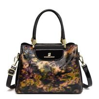 Women's Retro Hollow PU Leather Tote Bag Fashion Hundred Senior Sense Crossbody Bag Retro Satchel Handbag Tote Bag juoda