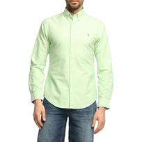 Polo Ralph Lauren Solid Color Logo Embroidered Single-Breasted Long Sleeve Shirt Men shirts Green MNPOWOV16820410-300 M