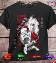 Jiraiya Shirt Naruto Shippuden Sasuke Kakashi Anime Unisex Tee T-Shirt All Size M