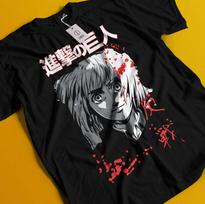 Ataka prieš Titanus Marškinėliai Eren Mikasa Marškinėliai Levi Marškinėliai AOT Erwin Hange Armin Marškinėliai L