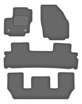 Velūriniai grafito spalvos automobiliniai kilimėliai skirti: Ford S-MAX MK1 FL 7 vietų (2012–2015 m)