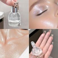 CROSSHAQINUO Shimmer Liquid Highlighter - Three-Dimensional, Clear & Translucent Glow Face Cosmetics.