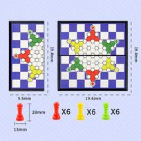 Nešiojamas Ludo, Šachmatų, Backgammon žaidimų rinkinys, Sulankstoma lenta, Kelioninis, Šeimos, Vaikams, Vakarėlio žaislas