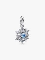 Pandora Disney Frozen Queen Elsa Snowflake Dangle Charm – Sterling Silver & Crystal – 794209C01 sidabras