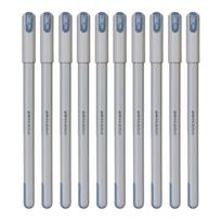 Pentonic Frost 0.6 mm Refillable Gel Pen Pack of 1 X 10pcs| Black Ink | Pastel Grey Body | Smooth Writing for Office, Home & School