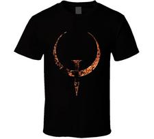 Quake Logotipo Simbolis Vaizdo Žaidimas Klasikinis Šaudyklė Marškinėliai Vyrams Moterims T-shirt Viršus S