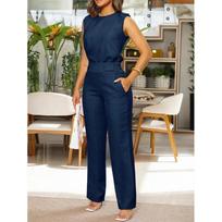 2025 Women's Summer Sleeveless Vest & Straight-Leg Pants Set XL