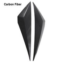 2pcs For Nissan Qashqai J12 2024 2024 ABS black Carbon Fiber Car Front Air Flow Vent Fender Trim Knife Decoration