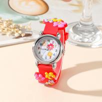 Adorable Kids' Cartoon Watch Set - Wrist Watches with Colorful Designs and Easy-to-Read Face - Perfect Gift for Children raudona