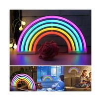 Colorful Rainbow sign LED Night Light Wall Lamp For Kids Room Decor Lights 30*16cm