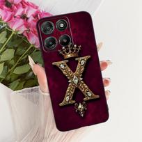 For Motorola Moto G57 Power Case XT2537-5 Cute Crown Letters Cover Soft Silicone Case For Motorola Moto G67 Power G57Power Shell Moto G57 Power