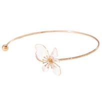 Flower Cuff Choker Enamel Flower Cuff Necklace Elegant Adjustable Wire Choker for Women Parties Holiday Beach Vacation Jewelry
