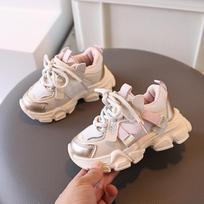Girls & Boys Casual Sneakers Soft Sole Sports Shoes For Child Autumn colorful 21 rožinė