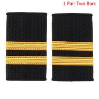 1 pora Epaulettes Professional Pilot Uniform Epaulets Gold Stripe pečių ženkleliai