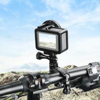PULUZ 360 laipsnių sukimosi dviračio aliuminio vairo adapterio laikiklis su varžtu GoPro, Insta360, DJI ir kitoms veiksmo kameroms(Juoda) juoda