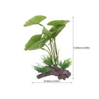 Akvariumo simuliacijos augalas Vandens augalai Dirbtinis akvariumo augalas Realistiški roplių terariumų augalai Žuvų tvenkinio dekoracija about 15x10cm